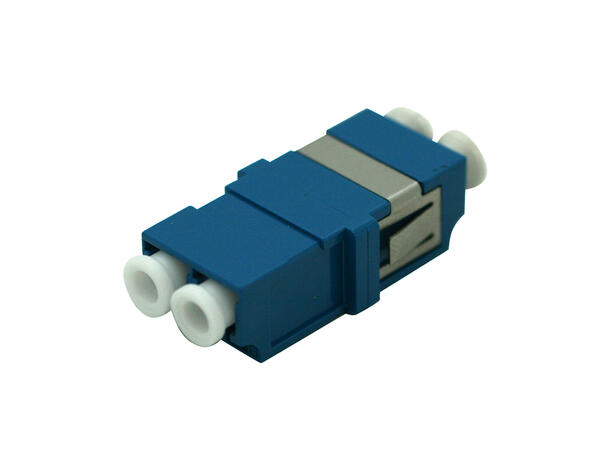 Adapter SM LC-DPX Blue Flangeless, metal clip, Zr. sleeve